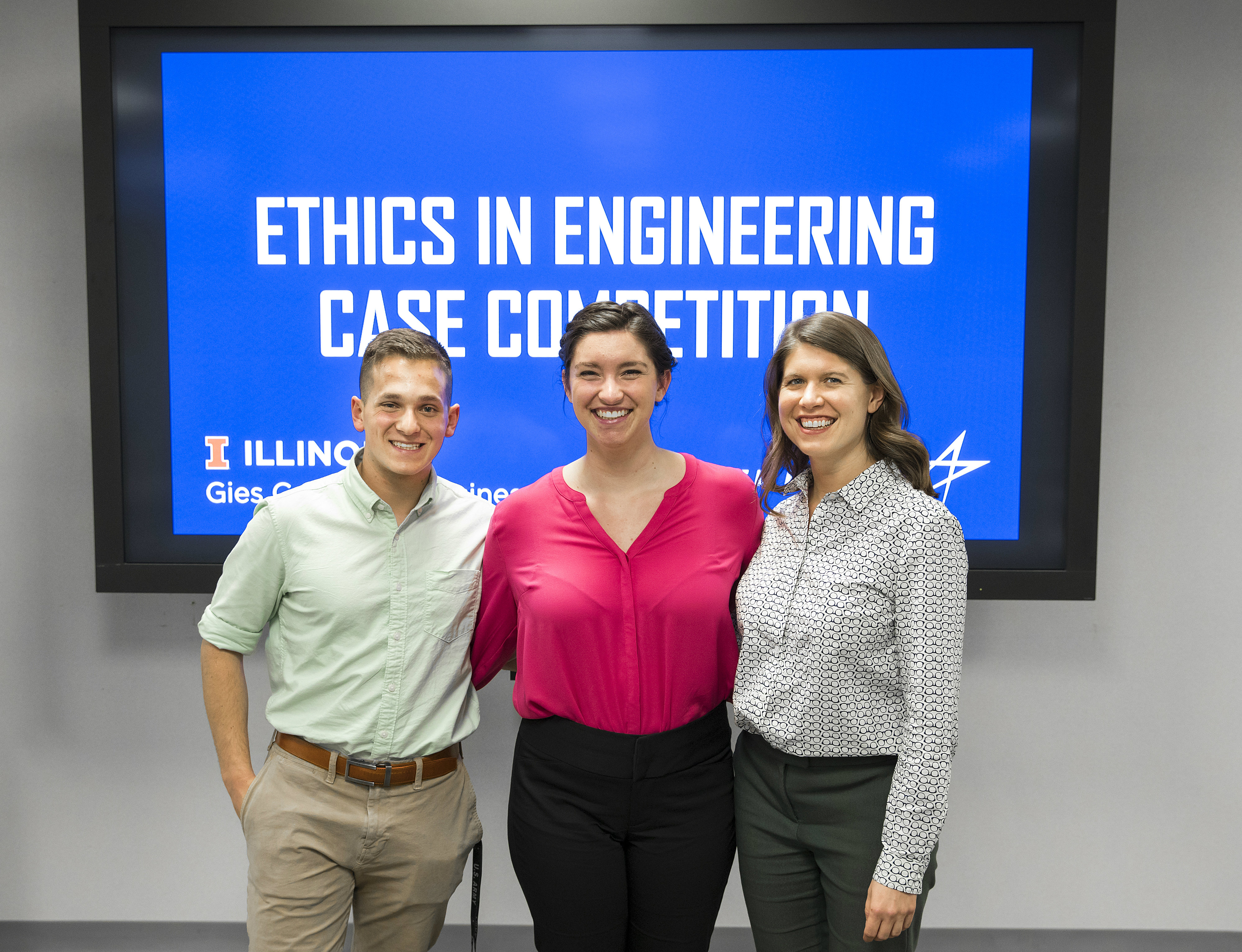 Mines students Parker Bolstad and Amara Hazlewood with McBride Program Director Sarah Hitt